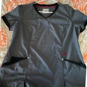 Gray woman’s scrub shirt
